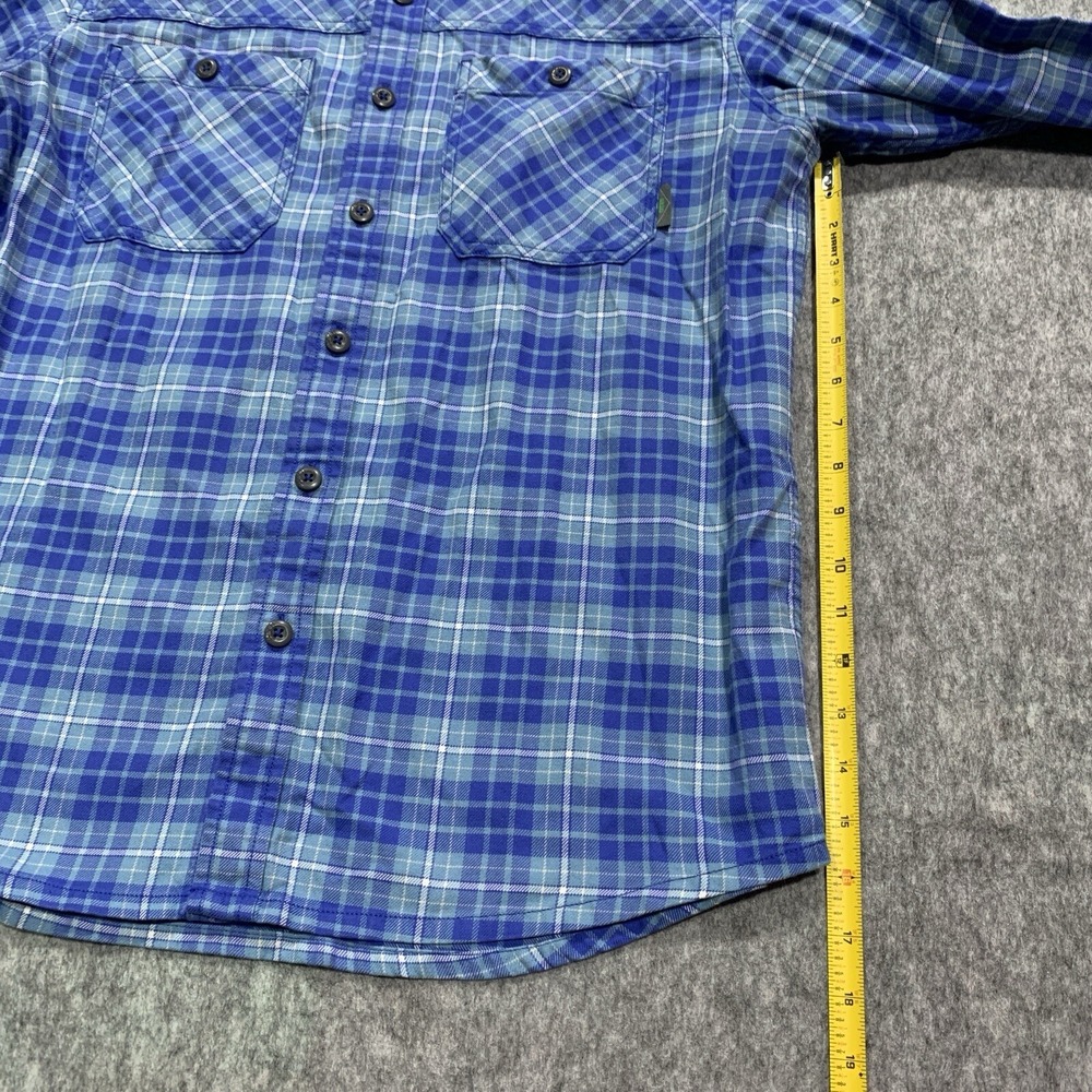 Stio Shirt Men's Blue Plaid Flannel Camping Outdoor Hiking Cotton (2237) -Size M - Picture 10 of 15
